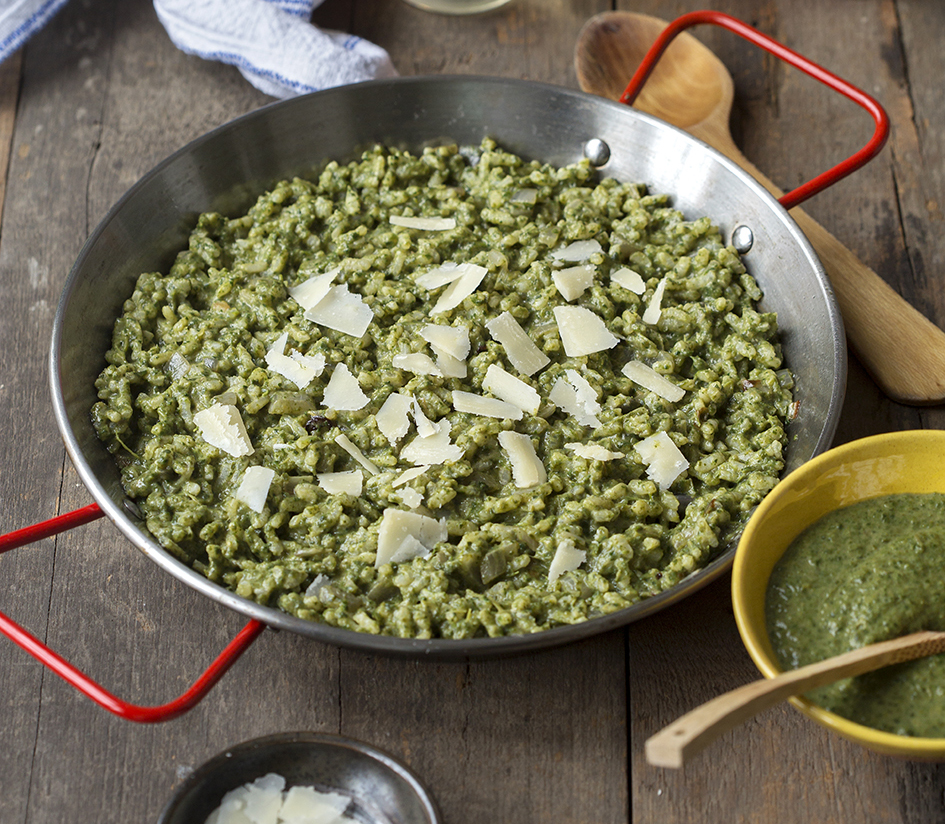 Borges - Quick and easy spinach risotto with asparagus