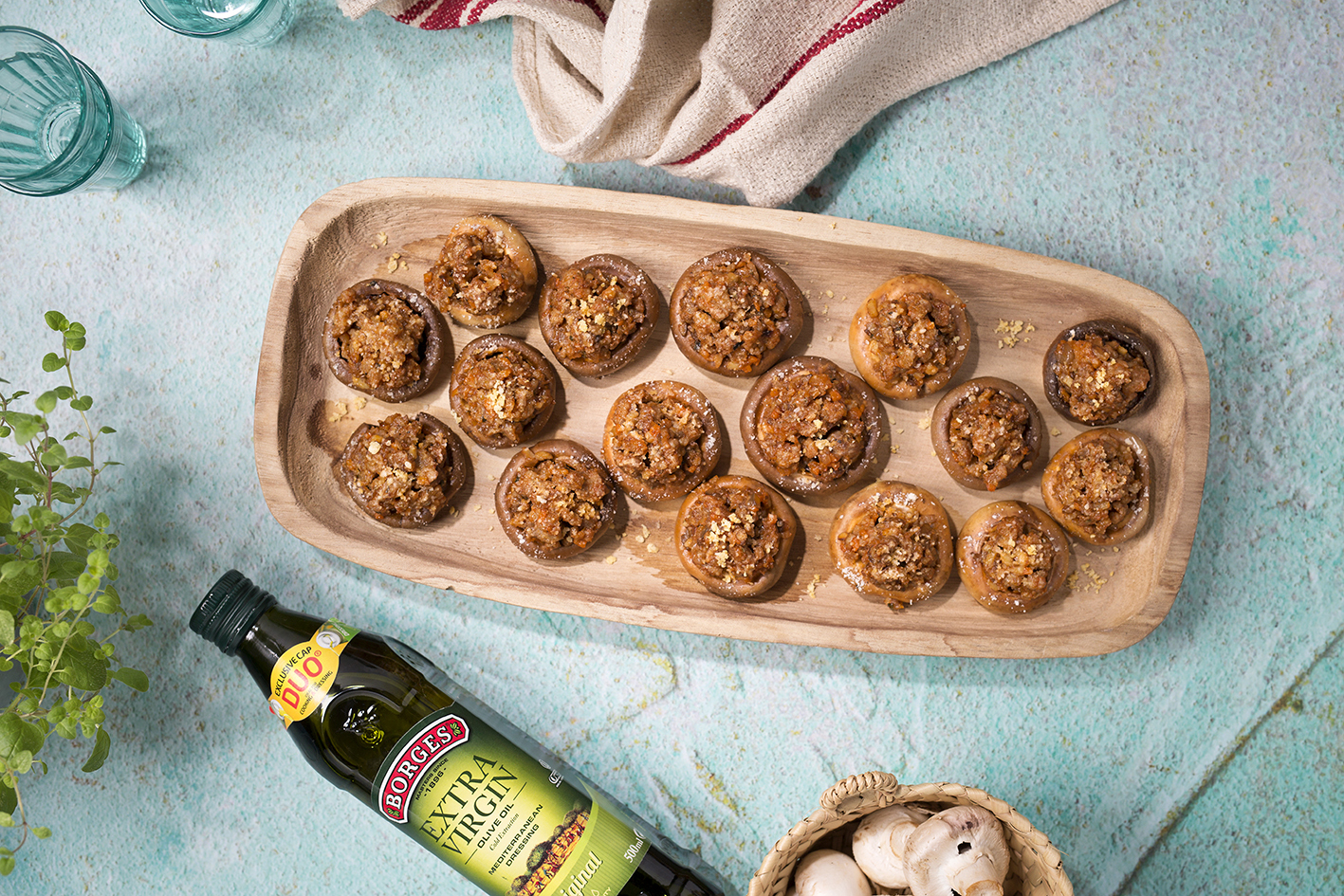 Borges - stuffed mushrooms